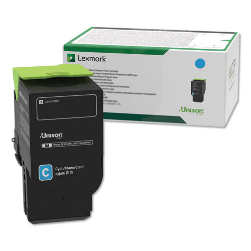 Image of Lexmark C241xc0 Return Program Extra High-Yield Toner, 3,500 Page-Yield, Cyan