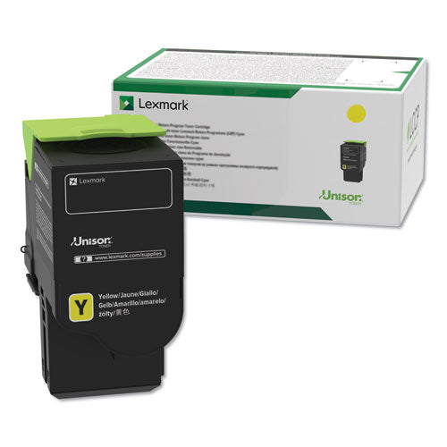 Image of Lexmark C2310y0 Toner, 1,000 Page-Yield, Yellow