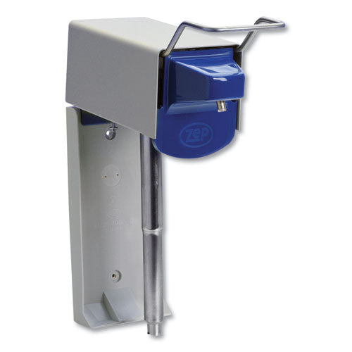 Image of Zep Professional® Heavy Duty Hand Care Wall Mount System, 1 Gal, 5 X 4 X 14, Silver/blue