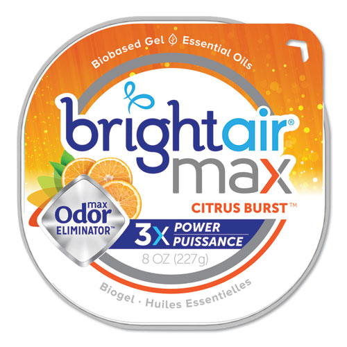 Image of BRIGHT Air® Max Odor Eliminator Air Freshener, Citrus Burst, 8 Oz Jar