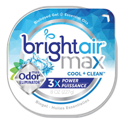 Image of BRIGHT Air® Max Odor Eliminator Air Freshener, Cool And Clean, 8 Oz Jar