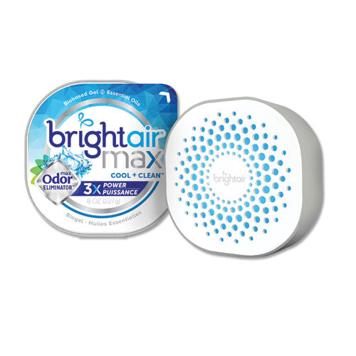 Image of BRIGHT Air® Max Odor Eliminator Air Freshener, Cool And Clean, 8 Oz Jar