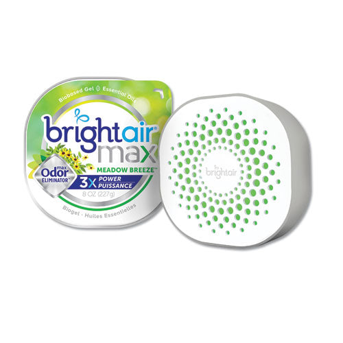 Image of BRIGHT Air® Max Odor Eliminator Air Freshener, Meadow Breeze, 8 Oz Jar