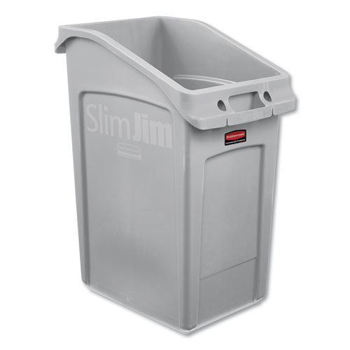Image of Rubbermaid® Commercial Slim Jim Under-Counter Container, 23 Gal, Polyethylene, Gray