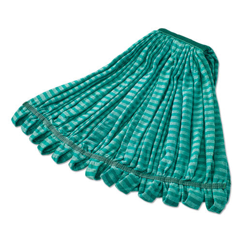Image of Rubbermaid® Commercial Microfiber Tube Wet Mop, Microfiber, 1" Headband, Green