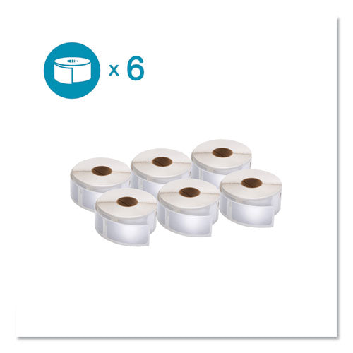 Image of DYMO® LW Multipurpose Labels, 1" x 2.13", White, 500 Labels/Roll, 6 Rolls/Pack