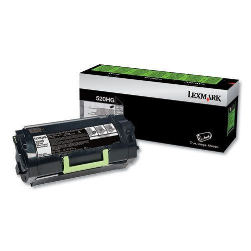 Image of Lexmark 52d0h0g Return Program High-Yield Toner, 25,000 Page-Yield, Black