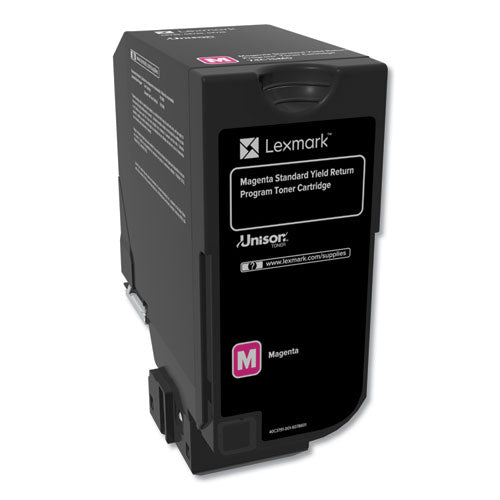 Image of Lexmark 74c1sm0 Return Program Unison Toner, 7,000 Page-Yield, Magenta