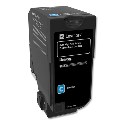 Image of Lexmark 84c1hc0 Return Program Unison High-Yield Toner, 16,000 Page-Yield, Cyan