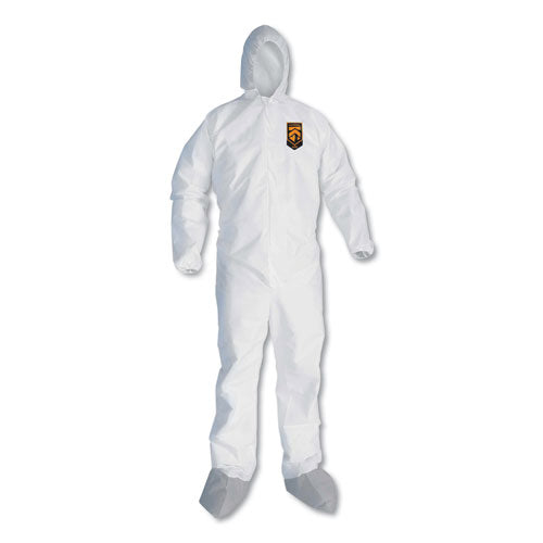 Image of KleenGuard A45 Liquid and Particle Protection Surface Prep/Paint Coveralls, Large, White, 25/Carton