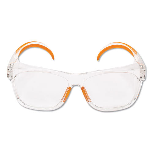 Image of KleenGuard Maverick Safety Glasses, Clear/Orange, Polycarbonate Frame, 12/Box