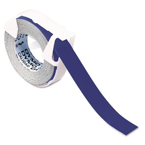 Image of DYMO® Self-Adhesive Glossy Labeling Tape For Embossers, 0.37" X 12 Ft Roll, Blue