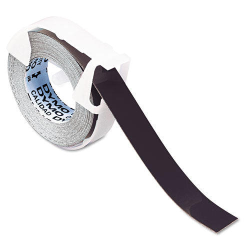 Image of DYMO® Self-Adhesive Glossy Labeling Tape for Embossers, 0.37" x 9.8 ft Roll, Black