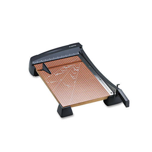 Image of X-ACTO® Heavy-Duty Wood Base Guillotine Trimmer, 15 Sheets, 18" Cut Length, 12 X 18