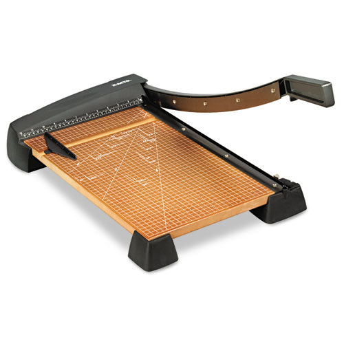 Image of X-ACTO® Heavy-Duty Wood Base Guillotine Trimmer, 15 Sheets, 18" Cut Length, 12 X 18