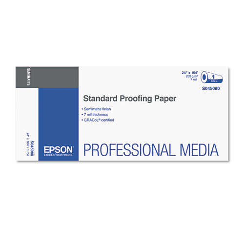 Image of Epson® Proofing Paper Roll, 7 Mil, 24" X 164 Ft, Semi-Matte; Resin White
