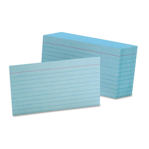 Image of Oxford Ruled Index Cards, 3 X 5, Blue, 100/pack