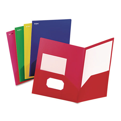 Image of Oxford Fashion Polyport Twin-Pocket Portfolio, Polypropylene, 11 X 8.5, Assorted, 25/box