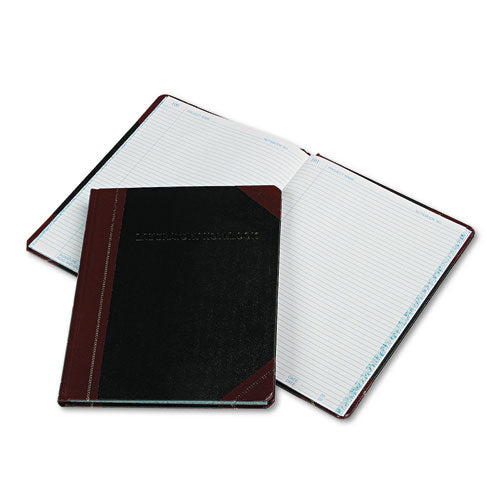 Image of Boorum & Pease® Laboratory Notebook, Data/Lab-Record Format, Black/Red Cover, (150) 10.38 x 8.13 Sheets