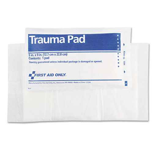 Image of First Aid Only Smartcompliance Trauma Pad, Sterile, 5 X 9