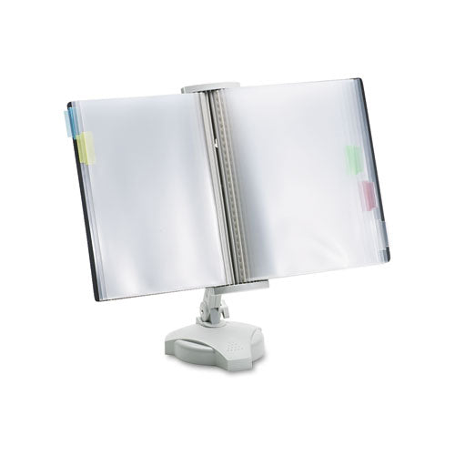 Image of Fellowes® Reference Rack, Plastic, Letter, 10 Pockets, Platinum