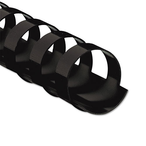 Image of Fellowes® Plastic Comb Bindings, 1/2" Diameter, 90 Sheet Capacity, Black, 25/Pack