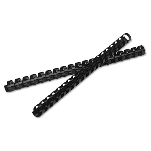 Image of Fellowes® Plastic Comb Bindings, 5/8" Diameter, 120 Sheet Capacity, Black, 25/Pack
