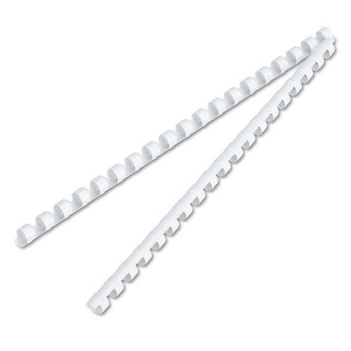 Image of Fellowes® Plastic Comb Bindings, 3/8" Diameter, 55 Sheet Capacity, White, 100/Pack
