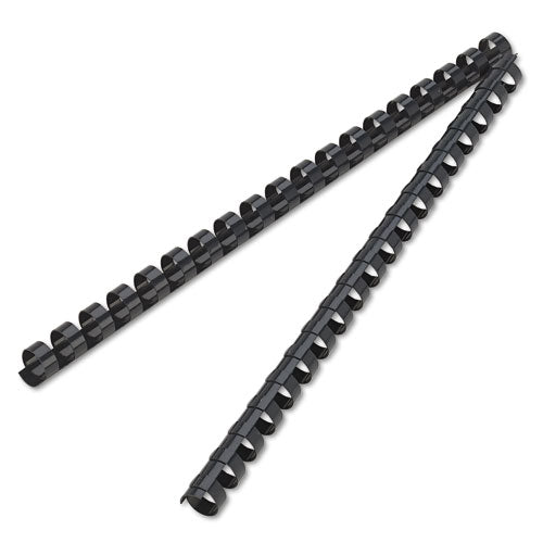 Image of Fellowes® Plastic Comb Bindings, 1/2" Diameter, 90 Sheet Capacity, Navy Blue, 100/Pack