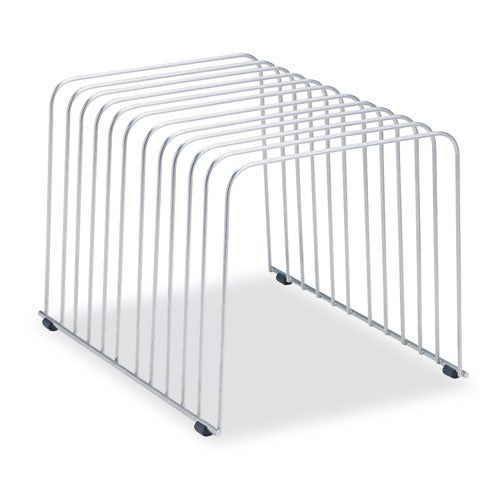 Image of Fellowes® Wire Desktop Organizer, 11 Sections, Letter To Legal Size Files, 9" X 11.38" X 8", Silver