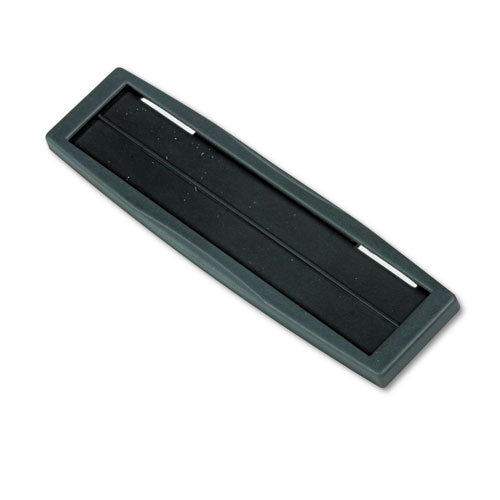 Image of Fellowes® Plastic Partition Additions Nameplate, 9 x 0.75 x 2.5, Fabric Panel Mount, Dark Graphite