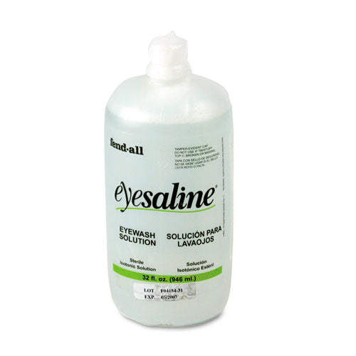 Image of Honeywell Fendall Eyesaline Eyewash Bottle Refill, 32 Oz Bottle, 12/carton