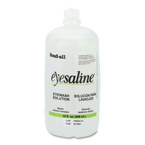 Image of Honeywell Fendall Eyesaline Eyewash Saline Solution Bottle Refill, 32 Oz Bottle