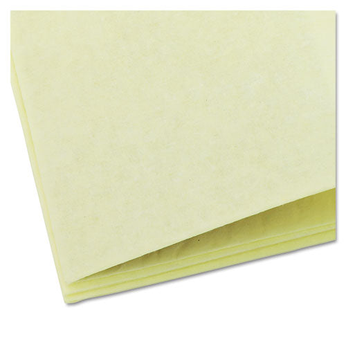 Image of Brawny® Professional Dusting Cloths Quarterfold, 17 x 24, Unscented, Yellow, 50/Pack, 4 Packs/Carton
