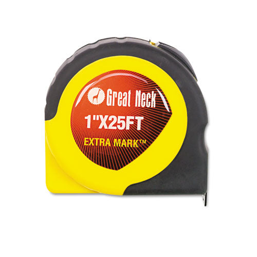 Image of Great Neck® ExtraMark Power Tape, 1" x 25 ft, Steel, Orange/Black