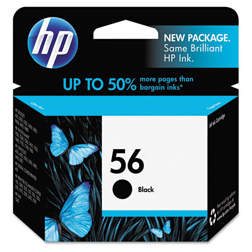 Image of HP HP 56, (c6656an) Black Original Ink Cartridge