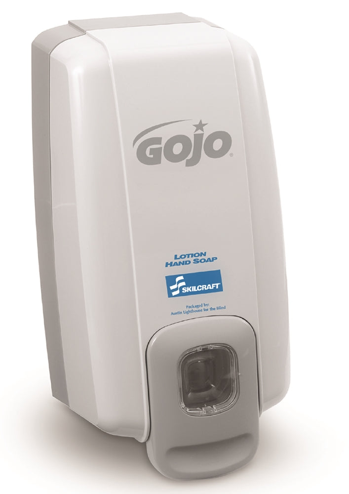 Image of Gojo Skilcraft NXT Wall Dispenser, Soap/Shampoo/Sanitizer, Gray, 1000 mL Dispenser Refill