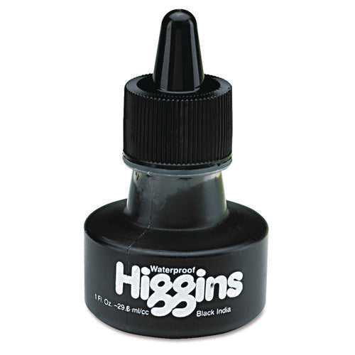 Image of Higgins® Waterproof Pigmented Drawing Ink, 1 oz Bottle, Black