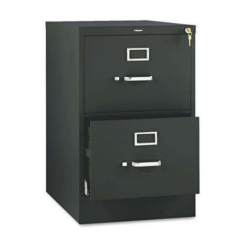 Image of HON® 510 Series Vertical File, 2 Legal-Size File Drawers, Black, 18.25" X 25" X 29"
