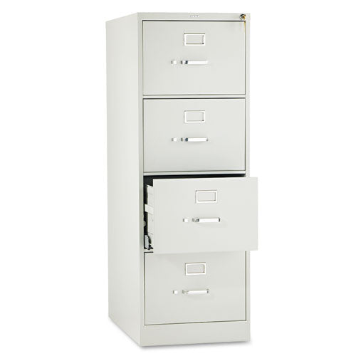Image of HON® 510 Series Vertical File, 4 Legal-Size File Drawers, Light Gray, 18.25" X 25" X 52"