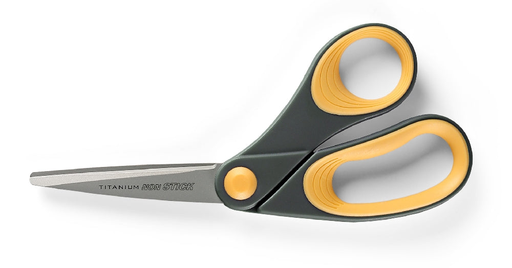 Image of Skilcraft Westcott Titanium Bent Scissors w/Non-Stick Blades, 8"