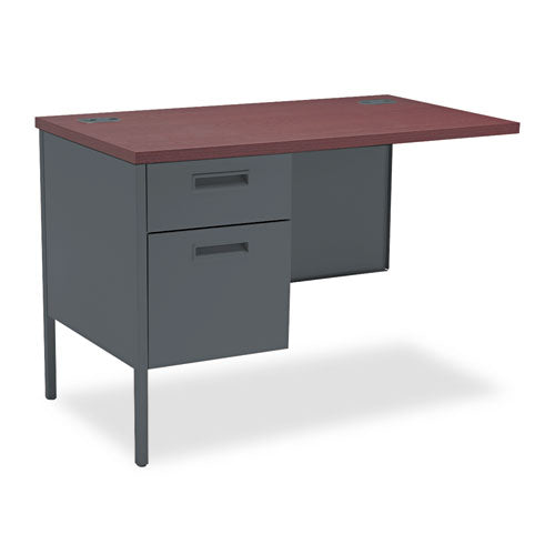 Image of HON® Metro Classic Series Workstation Return, Left, 42w x 24d x 29.5h, Mahogany/Charcoal