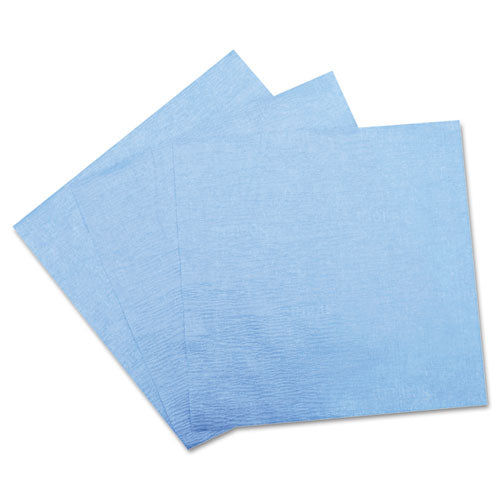Image of HOSPECO® Sontara Ec Engineered Cloths, 12 X 12, Blue, 100/pack, 10 Packs/carton