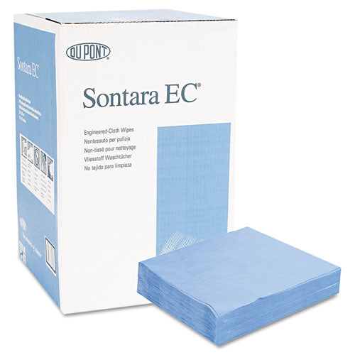 Image of HOSPECO® Sontara Ec Engineered Cloths, 12 X 12, Blue, 100/pack, 10 Packs/carton