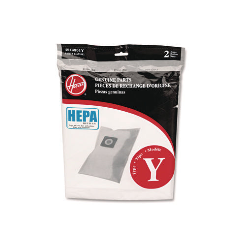Image of Hoover® Commercial Hepa Y Vacuum Replacement Filter/filtration Bag, 2/pack