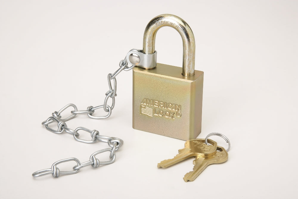 Image of Skilcraft Solid Steel and Solid Brass Case Padlocks, 1-1/8", Keyed Different