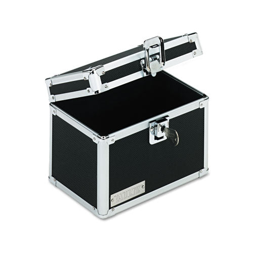 Image of Vaultz® Vaultz Locking Index Card File With Flip Top, Holds 450 4 X 6 Cards, 7 X 5 X 5, Black