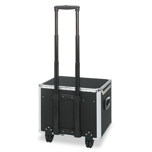 Image of Vaultz® Locking Mobile File Chest, Letter/legal Files, 17.5" X 15.5" X 14.5", Black/chrome