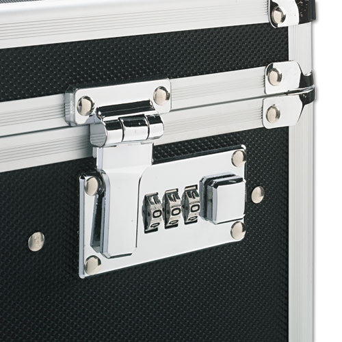 Image of Vaultz® Locking Mobile File Chest, Letter/legal Files, 17.5" X 15.5" X 14.5", Black/chrome