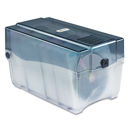 Image of Innovera® Cd/dvd Storage Case, Holds 150 Discs, Clear/smoke